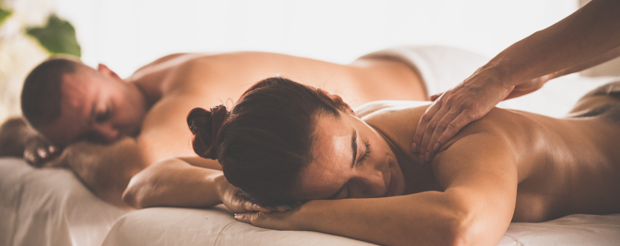 Couple enjoying a massage together