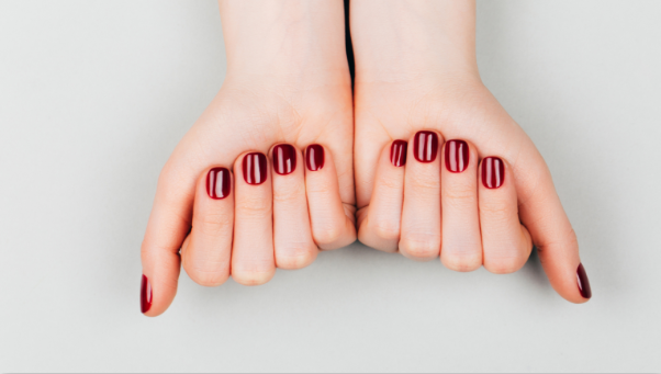 Gel manicure detail work